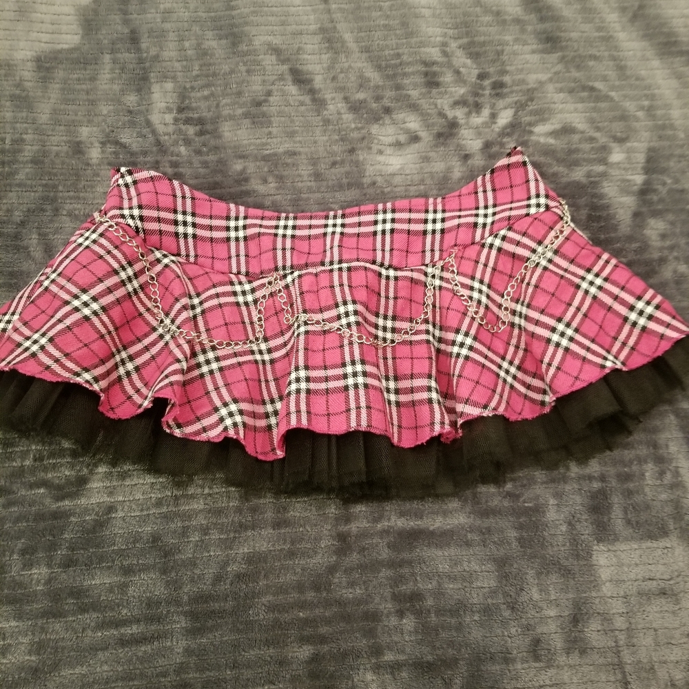 Lip Service Pink Plaid Skirt